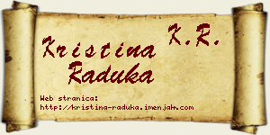 Kristina Raduka vizit kartica